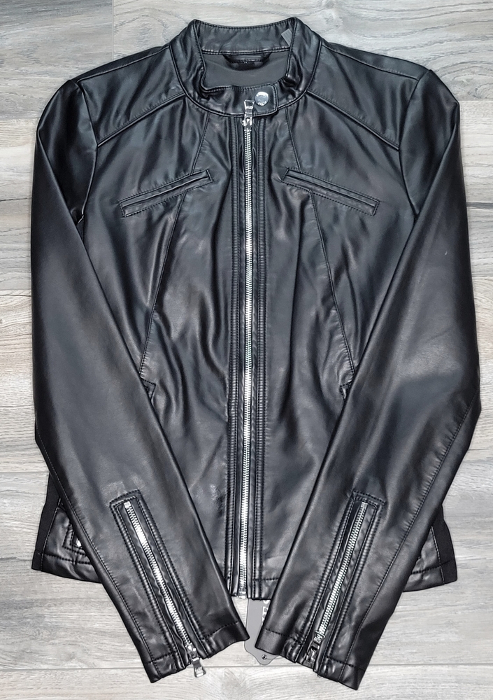 Guess Zip Up Black Jacket Size XS
